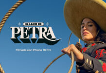 A poster reading El Lazo de Petra with a Mexican charra horseback rider twirling a lasso