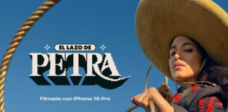 A poster reading El Lazo de Petra with a Mexican charra horseback rider twirling a lasso