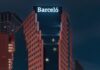 skyscraper with Barceló logo