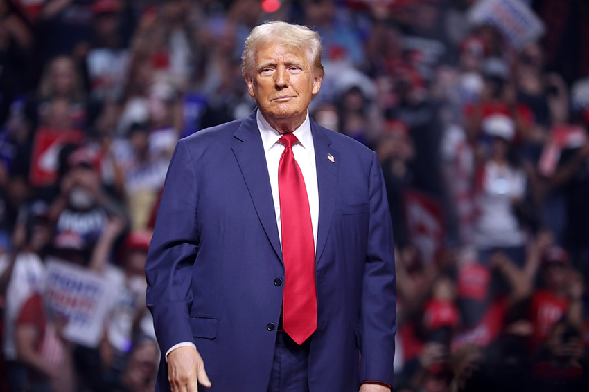 Trump at a campaign rally