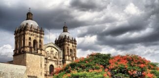 A cathedral in central Oaxaca city