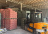 bricks in a warehouse
