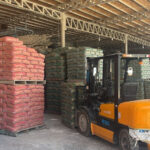 bricks in a warehouse
