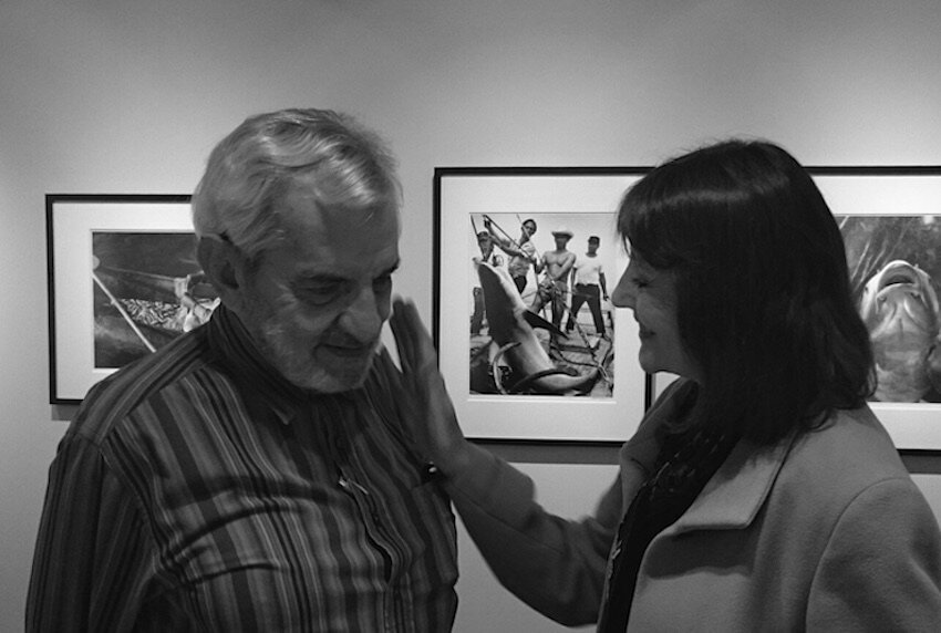 couple at an art exhibit