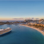 A cruise ship in the bay at Cabo San Lucas