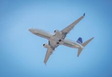 airplane in the air