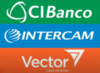 The logos of CIBanco, Intercam and Vector Casa de Bolsa