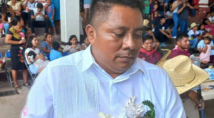 Man in white shirtholding a caiman