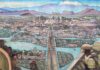A painting of Mexica people in Tenochtitlán