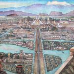 A painting of Mexica people in Tenochtitlán