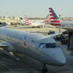 American Airline planes at an airport