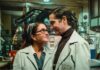 Two scientists in conversation