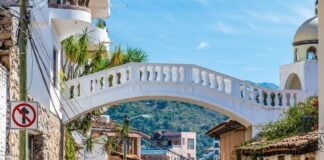 pedestrian bridge in Puerto Vallarta