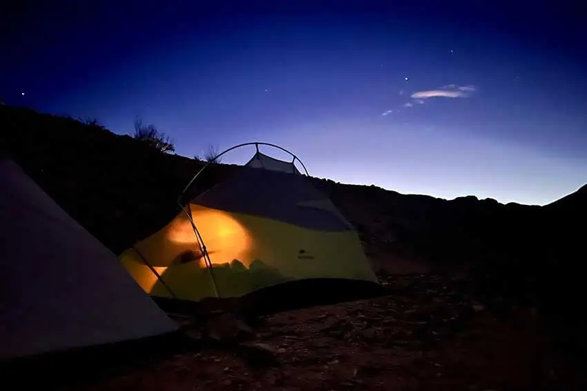 The BikePack Boys camping