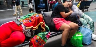 passengers waiting at airport