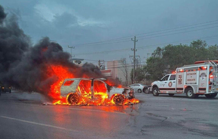vehicle on fire
