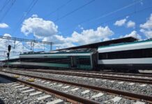 Car of the Maya Train derailed