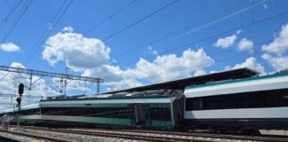 Car of the Maya Train derailed