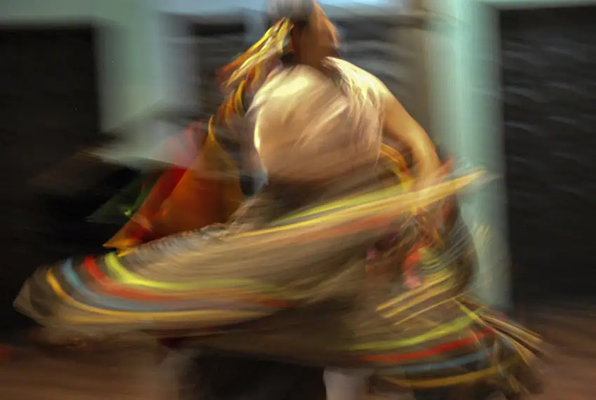 A flamenco dancer in the street