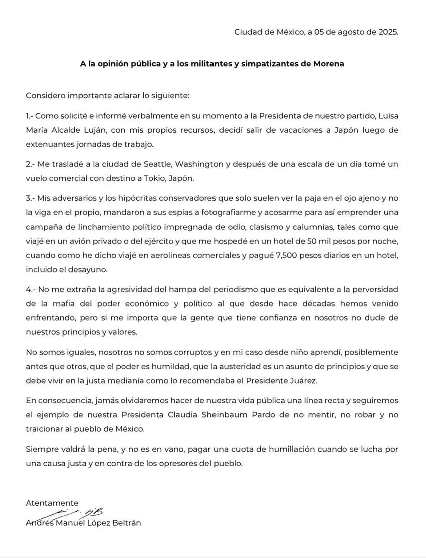 A letter in Spanish 