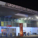 The Ciudad Juárez airport at night