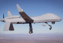 A MQ-9B SkyGuardian drone