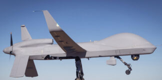 A MQ-9B SkyGuardian drone