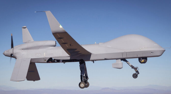 A MQ-9B SkyGuardian drone