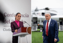 Mexican President Claudia Sheinbaum and US President Trump