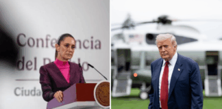 Mexican President Claudia Sheinbaum and US President Trump