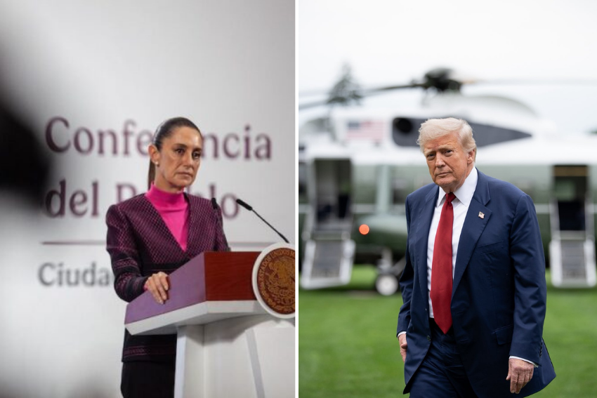 Mexican President Claudia Sheinbaum and US President Trump
