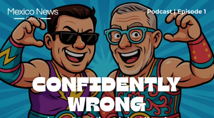 A cartoon shows two men with the words "Confidently wrong about San Miguel de Allende" and the Mexico News Daily logo