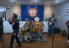 musical group playing in Dr. Simi headquarters