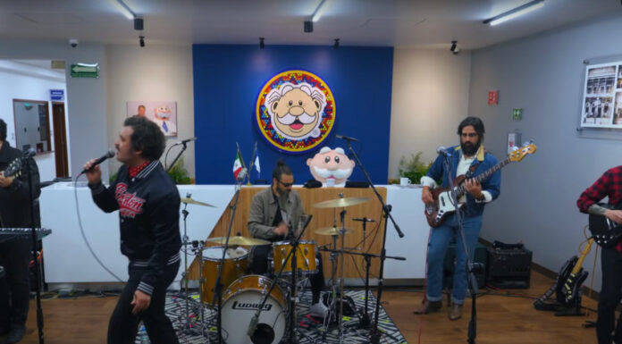 musical group playing in Dr. Simi headquarters