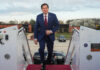 Marco Rubio boarding a plane