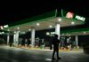 pemex station at night