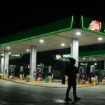 pemex station at night