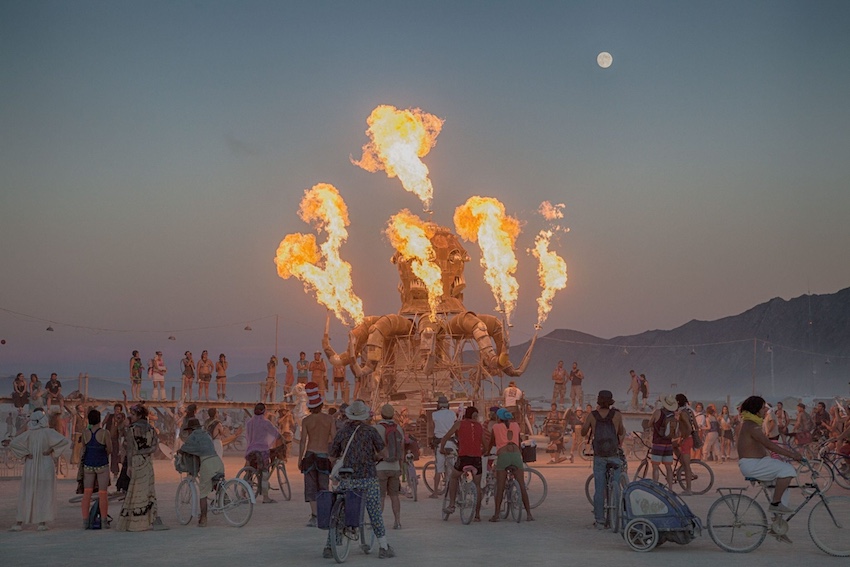 A statue at Burning Man