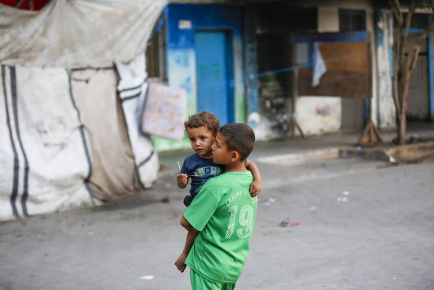 two orphans in Gaza