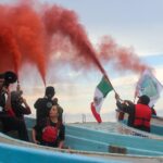 flotilla protesting SpaceX in Tamaulipas