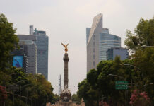 The Angel of Independence on Reforma Avenue in Mexico City