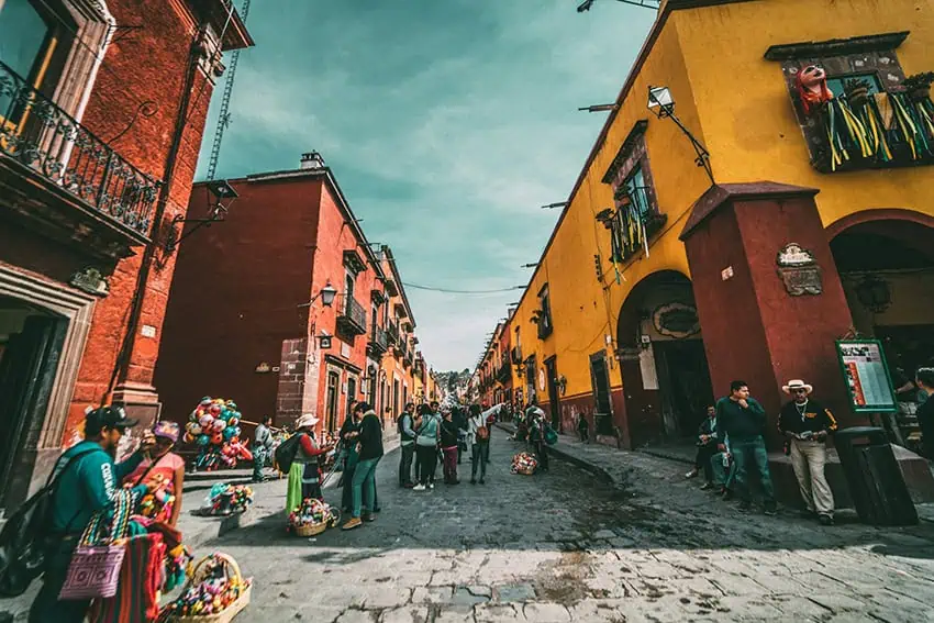 Vendors in the streets of downtown San Miguel de Allende