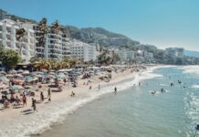 beachfront with buildings