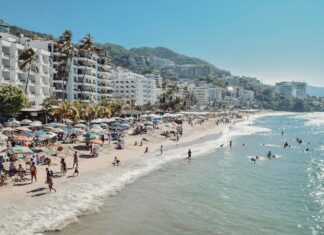 beachfront with buildings