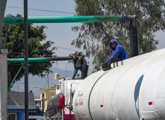 A water truck in Mexico