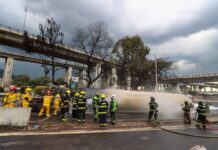 gas tanker after explosion