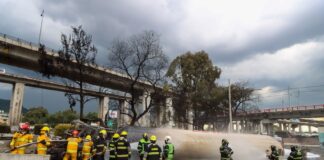 gas tanker after explosion