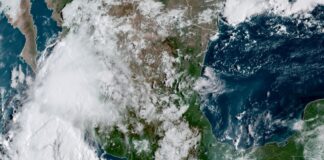 Tropical Storm Lorena's path