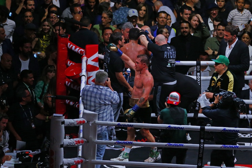 boxing celcration in ring