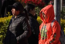 people dressed for cold